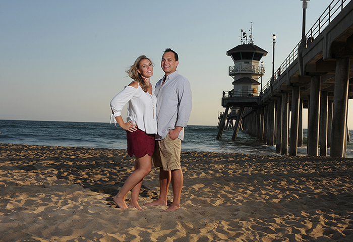 Jillanne and Rod are photographed at the Huntington Beach Pier in Huntington Beach, CA on 8/28/16.